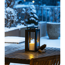 Outdoor-Laterne 'Lucido' mit LED-Kerze schwarz 15 x 15 x 30 cm
