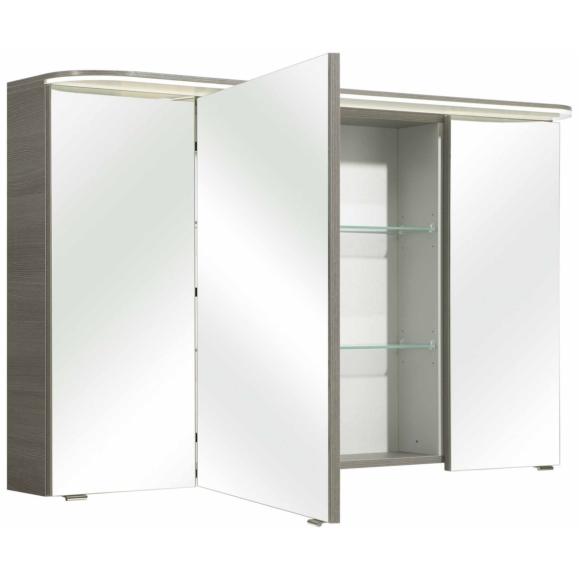 LED-Spiegelschrank 'Jelte' graphitfarben 120 x 72,5 x 17 cm