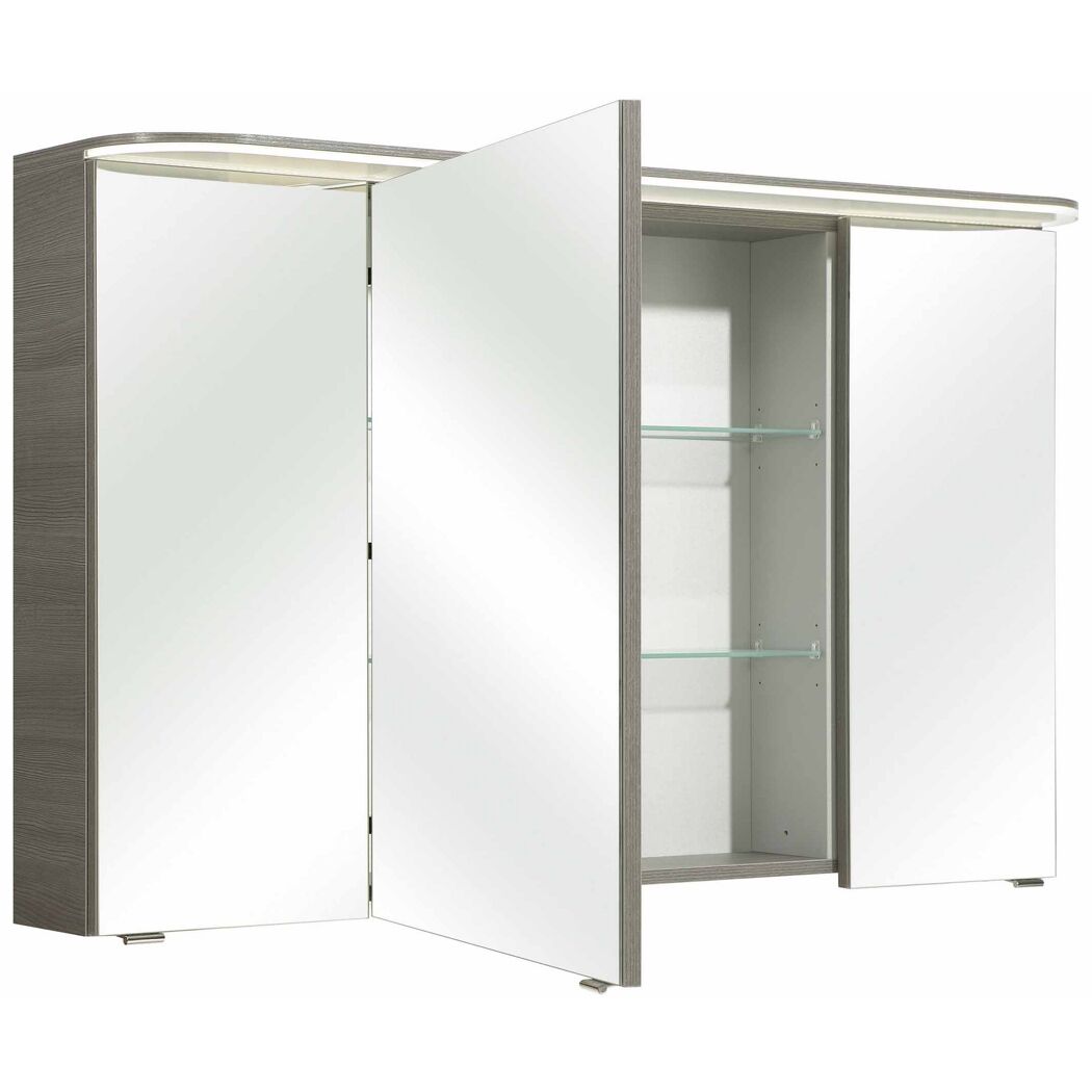 LED-Spiegelschrank 'Jelte' graphitfarben 120 x 72,5 x 17 cm