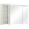 LED-Spiegelschrank 'Jelte' weiß Hochglanz 120 x 72,5 x 17 cm