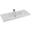 Waschbecken eckig 'Balto' weiß 123 x 7,6 x 50,8 cm