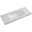 Waschbecken eckig 'Balto' weiß 123 x 7,6 x 50,8 cm