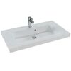 Waschbecken 'Jelte' weiß 92 x 50,8 x 7,6 cm mit LED-Fugenbeleuchtung
