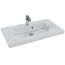 Waschbecken 'Jelte' weiß 92 x 50,8 x 7,6 cm mit LED-Fugenbeleuchtung