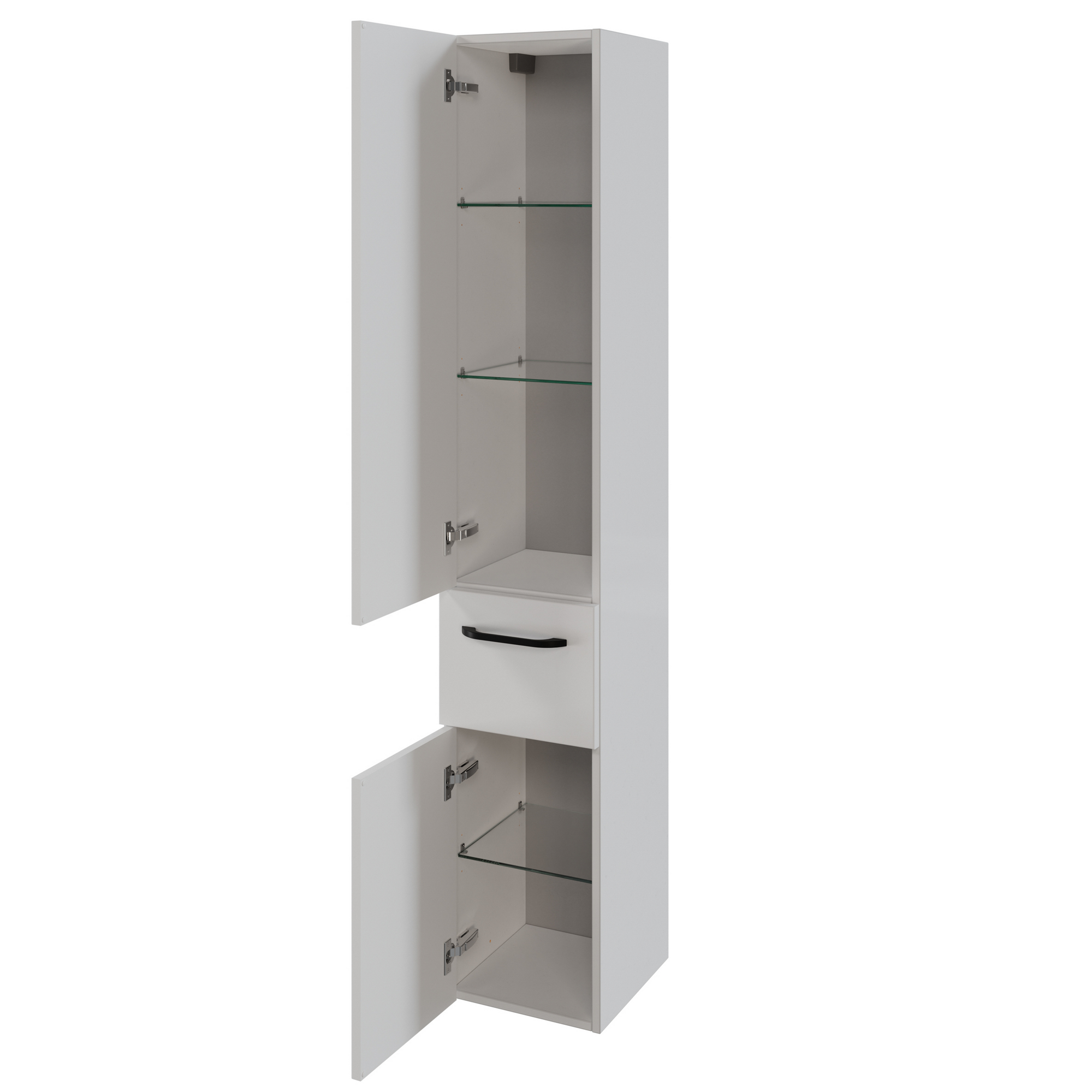 Hochschrank 'Jelte' weiß glänzend 30 x 168 x 31 cm