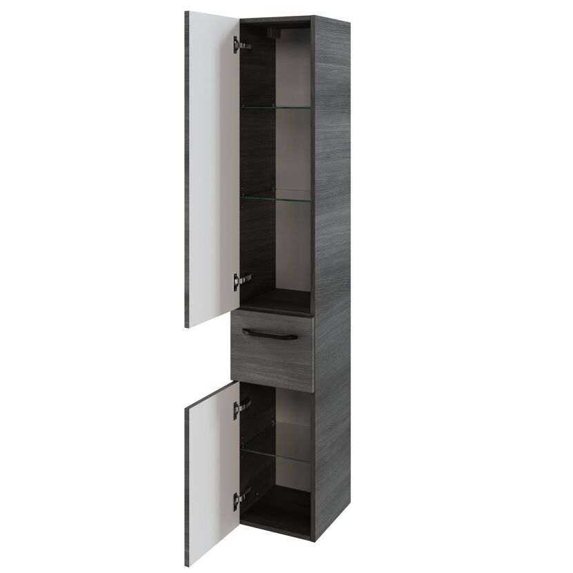 Hochschrank 'Jelte' graphitfarben 30 x 168 x 31 cm