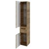 Hochschrank 'Jelte' eichefarben foliert 30 x 168 x 33 cm