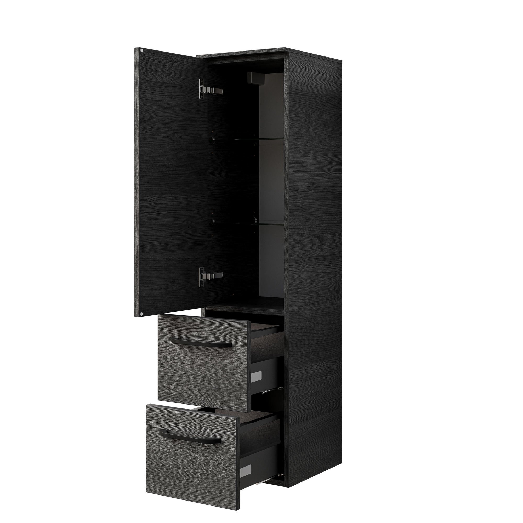 Midischrank 'Jelte' graphitfarben 30 x 121 x 31 cm
