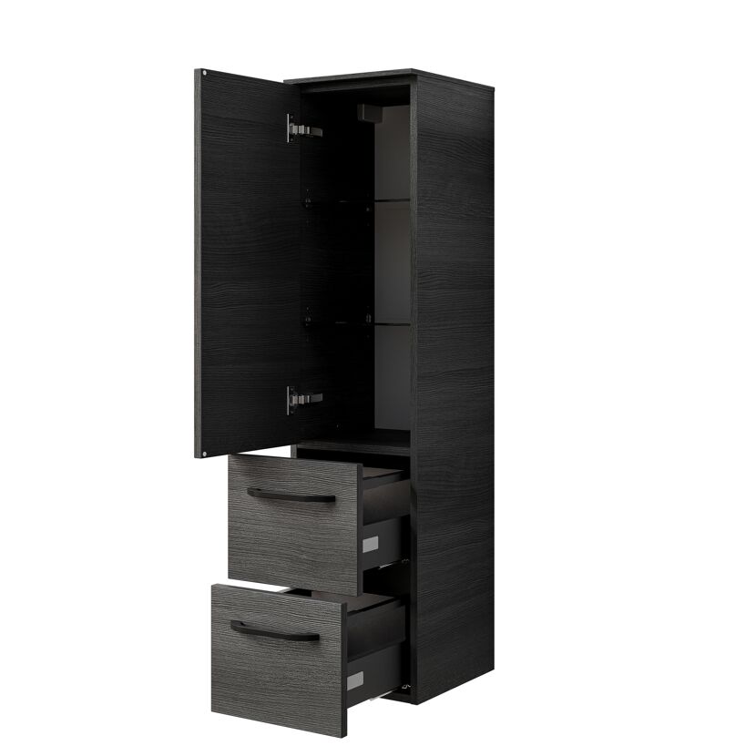 Midischrank 'Jelte' graphitfarben 30 x 121 x 31 cm