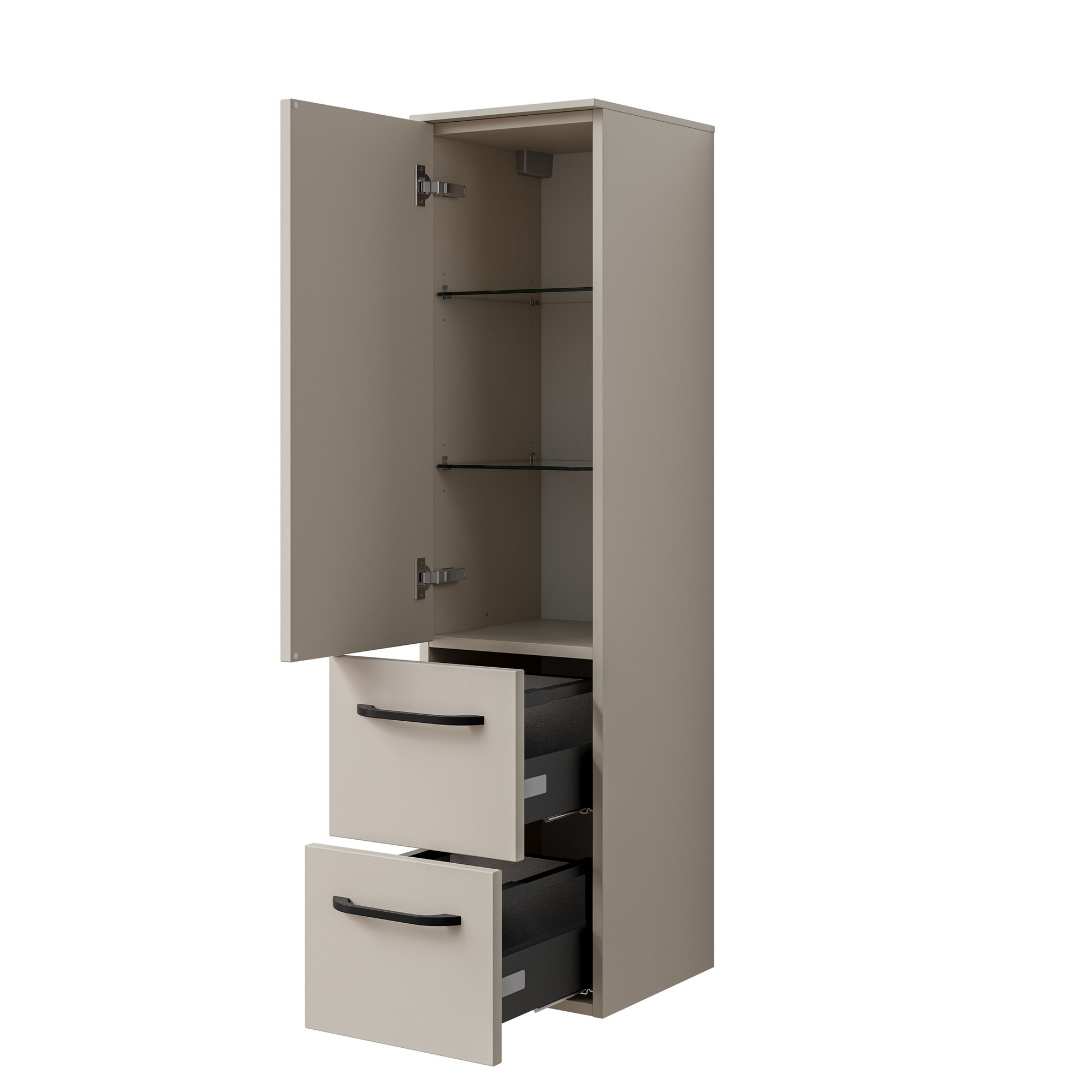 Midischrank 'Jelte' kaschmirfarben matt 30 x 121 x 31 cm