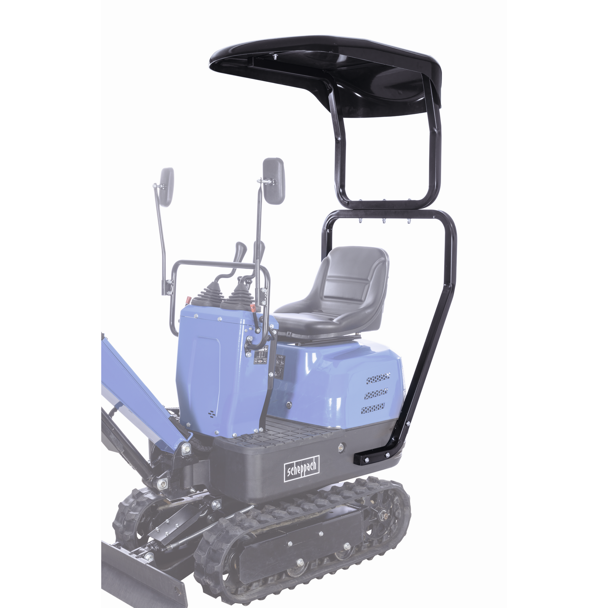 Baggerdach schwarz mit Halterung für Mini-Bagger 'EXC815'