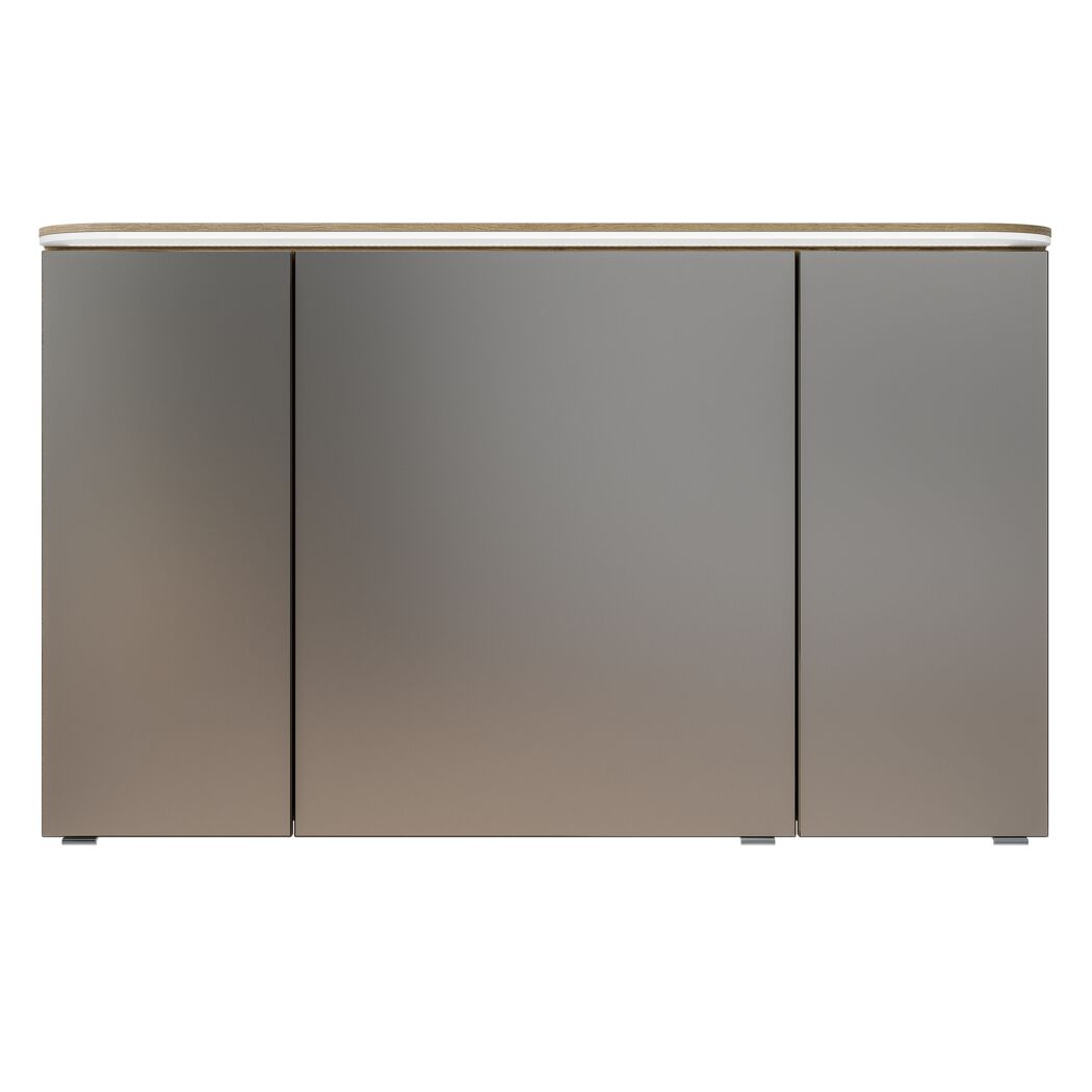 LED-Spiegelschrank 'Jelte' eichefarben 120 x 72,3 x 17 cm