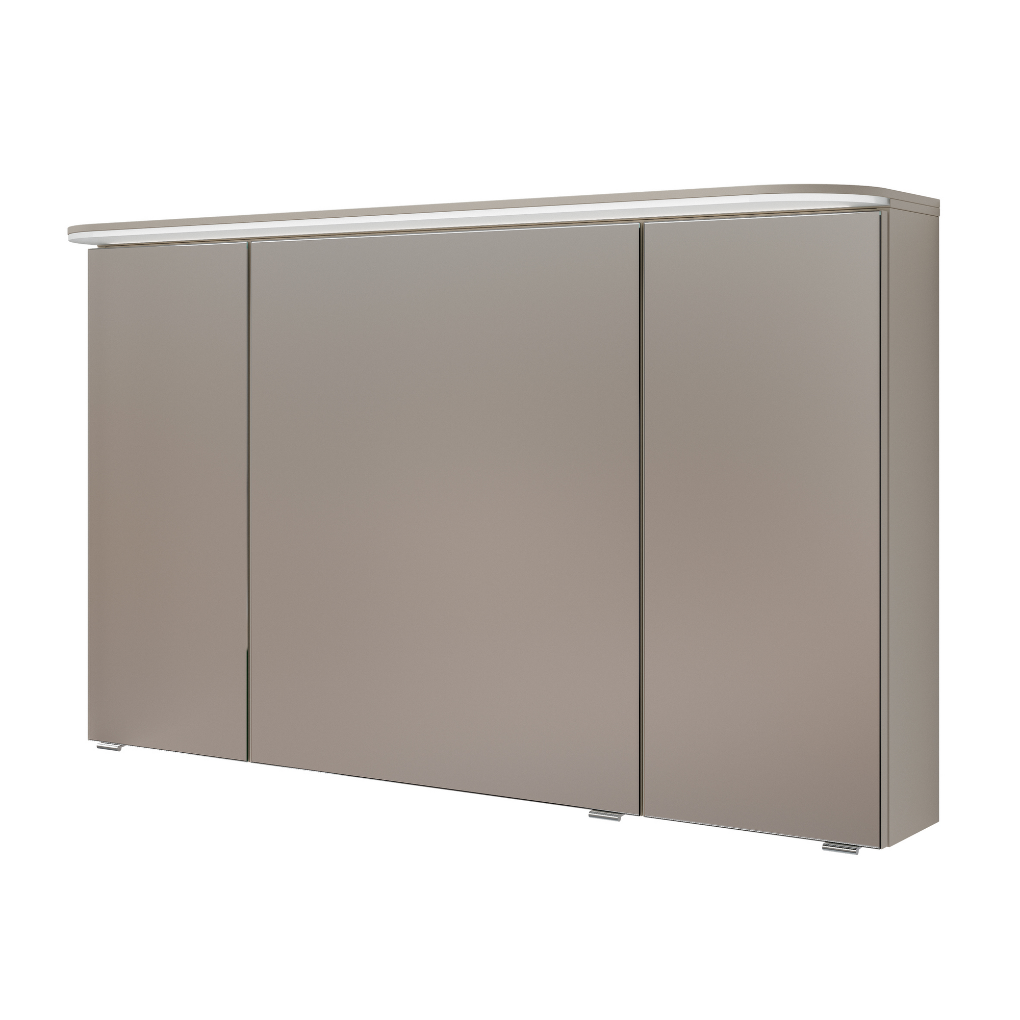 LED-Spiegelschrank 'Jelte' kaschmirfarben matt 120 x 72,3 x 17 cm