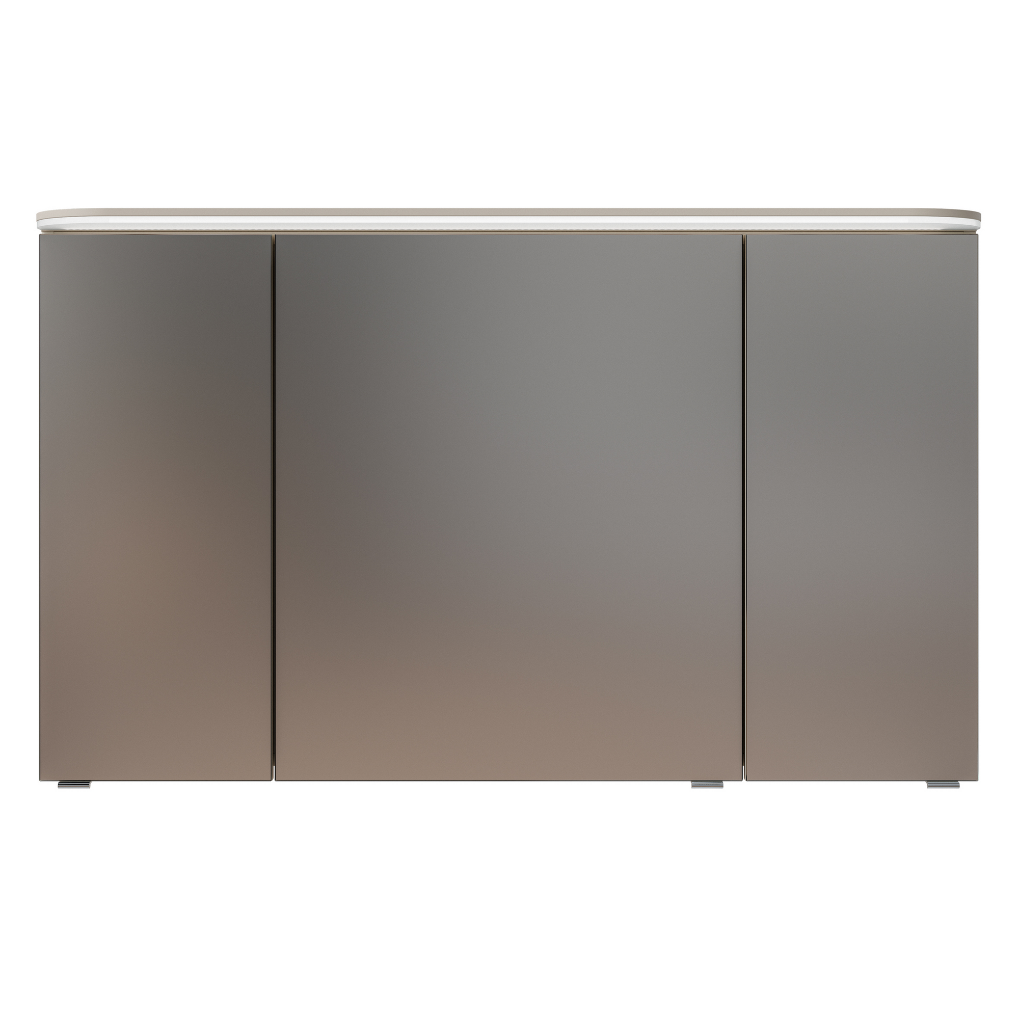 LED-Spiegelschrank 'Jelte' kaschmirfarben matt 120 x 72,3 x 17 cm