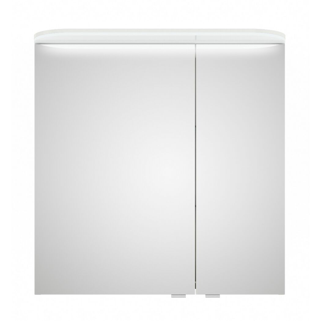 LED-Spiegelschrank 'Jelte' weiß glänzend 70 x 72,3 x 14,9 cm