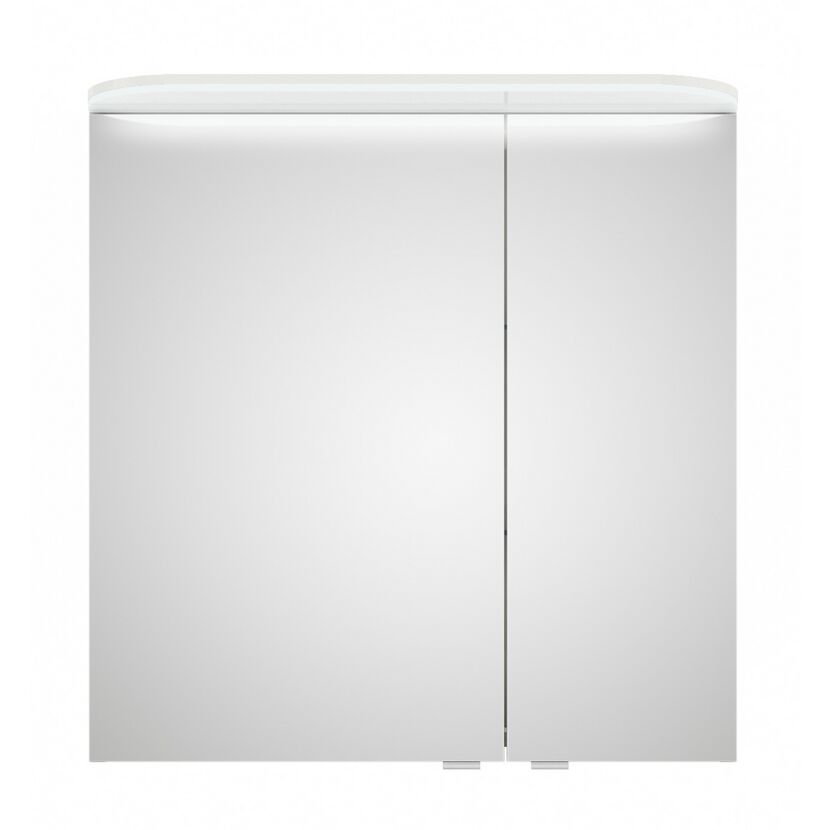 LED-Spiegelschrank 'Jelte' weiß glänzend 70 x 72,3 x 14,9 cm