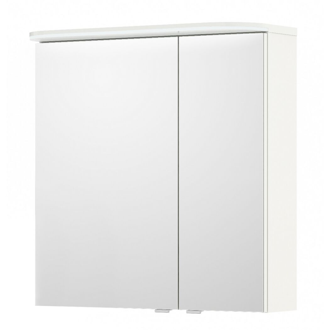 LED-Spiegelschrank 'Jelte' weiß glänzend 70 x 72,3 x 14,9 cm