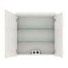 LED-Spiegelschrank 'Jelte' weiß glänzend 70 x 72,3 x 14,9 cm