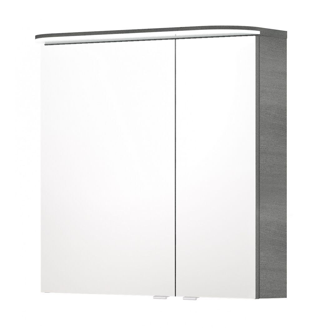 LED-Spiegelschrank 'Jelte' graphitfarben 70 x 72,3 x 14,9 cm