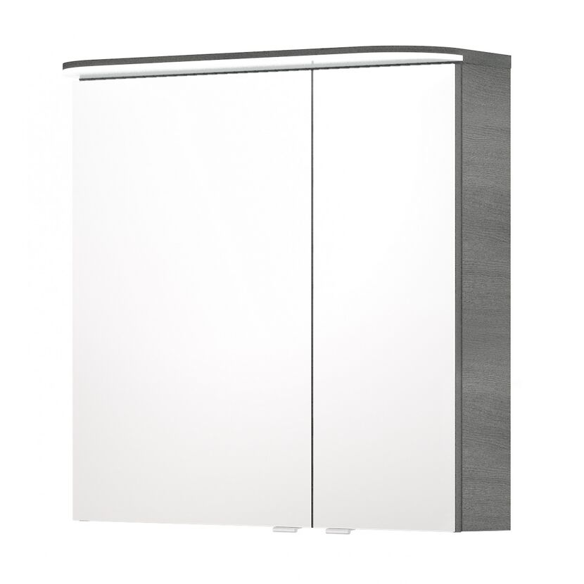 LED-Spiegelschrank 'Jelte' graphitfarben 70 x 72,3 x 14,9 cm