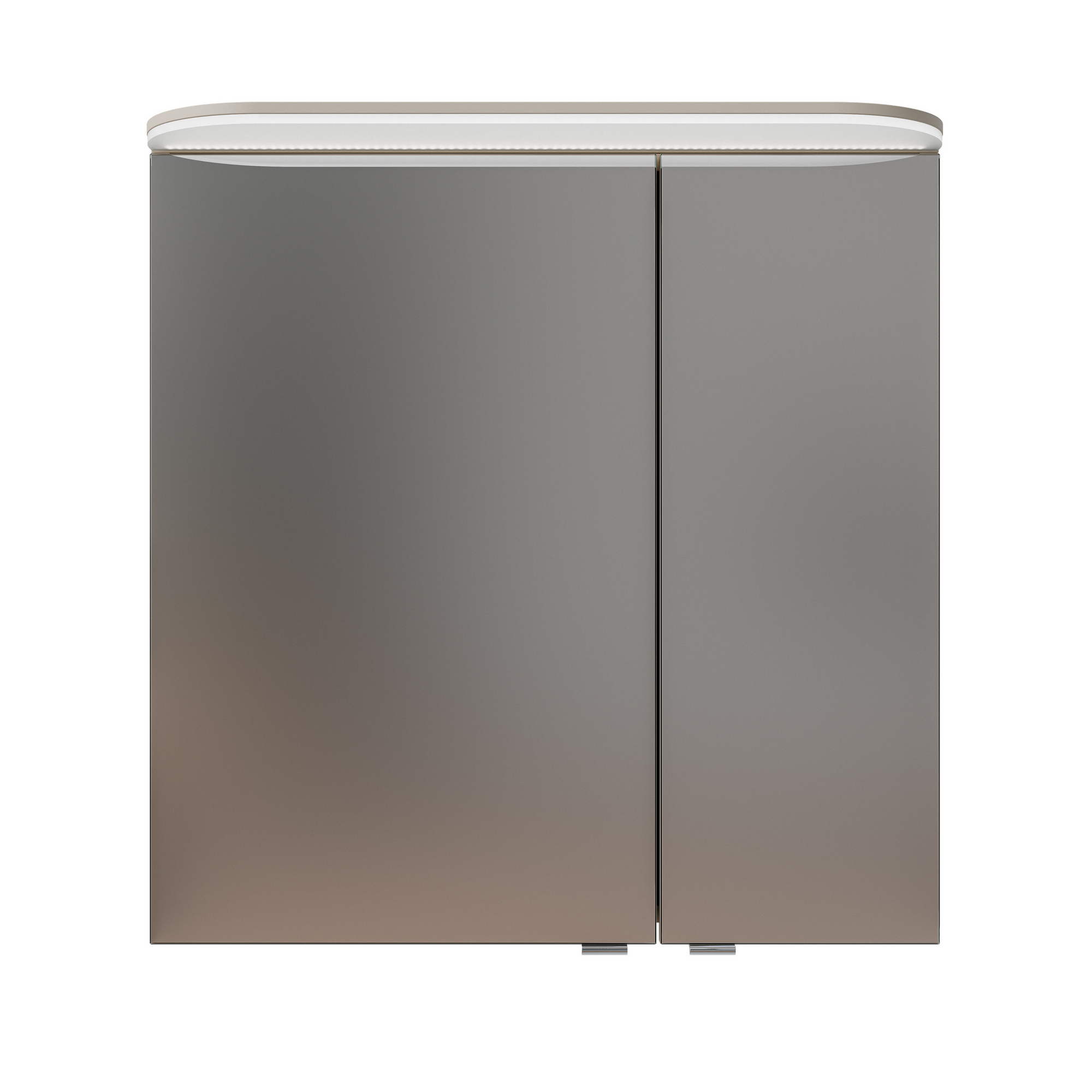 LED-Spiegelschrank 'Jelte' kaschmirfarben matt 70 x 72,3 x 14,9 cm