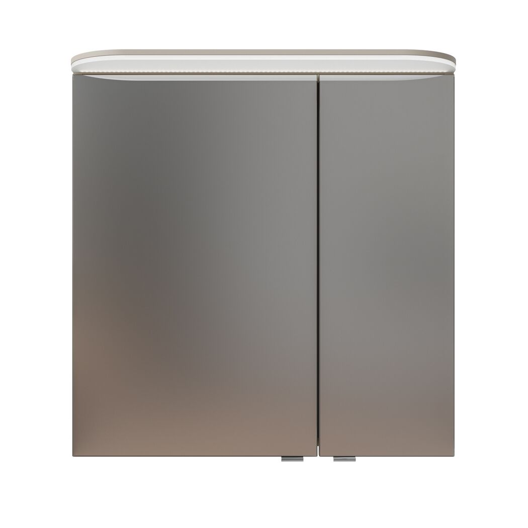 LED-Spiegelschrank 'Jelte' kaschmirfarben matt 70 x 72,3 x 14,9 cm