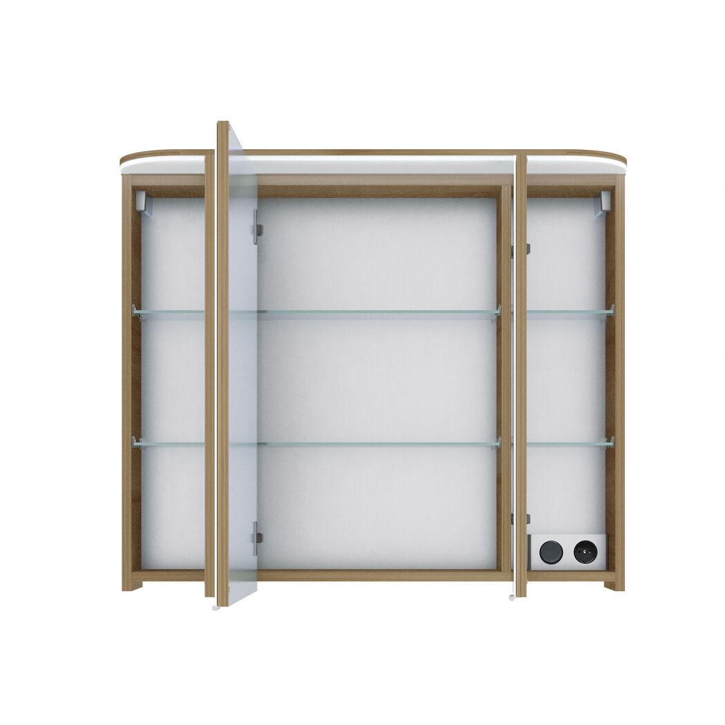 Spiegelschrank 'Jelte' eichefarben foliert 85 x 72,3 x 17 cm