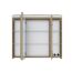 Spiegelschrank 'Jelte' eichefarben foliert 85 x 72,3 x 17 cm
