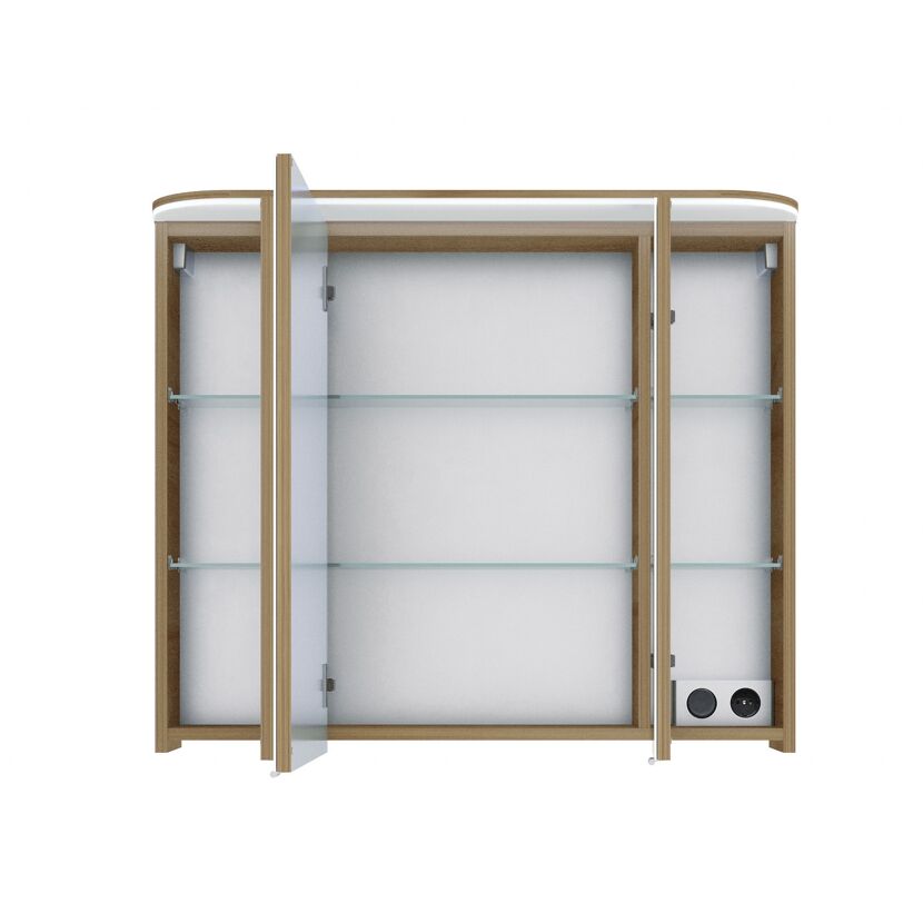 Spiegelschrank 'Jelte' eichefarben foliert 85 x 72,3 x 17 cm