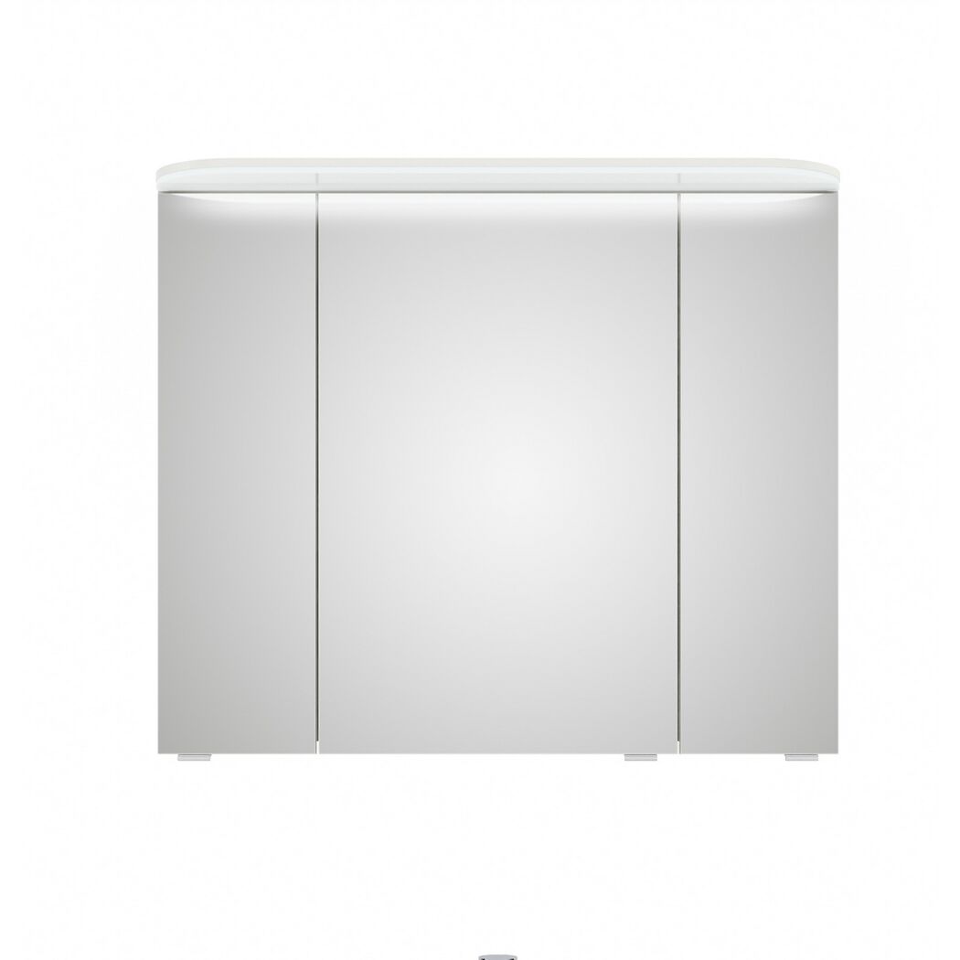 LED-Spiegelschrank ' Jelte' in Weiß Glanz B/H/T 85cm/72,3cm/17cm