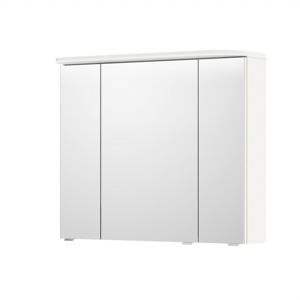 LED-Spiegelschrank ' Jelte' in Weiß Glanz B/H/T 85cm/72,3cm/17cm