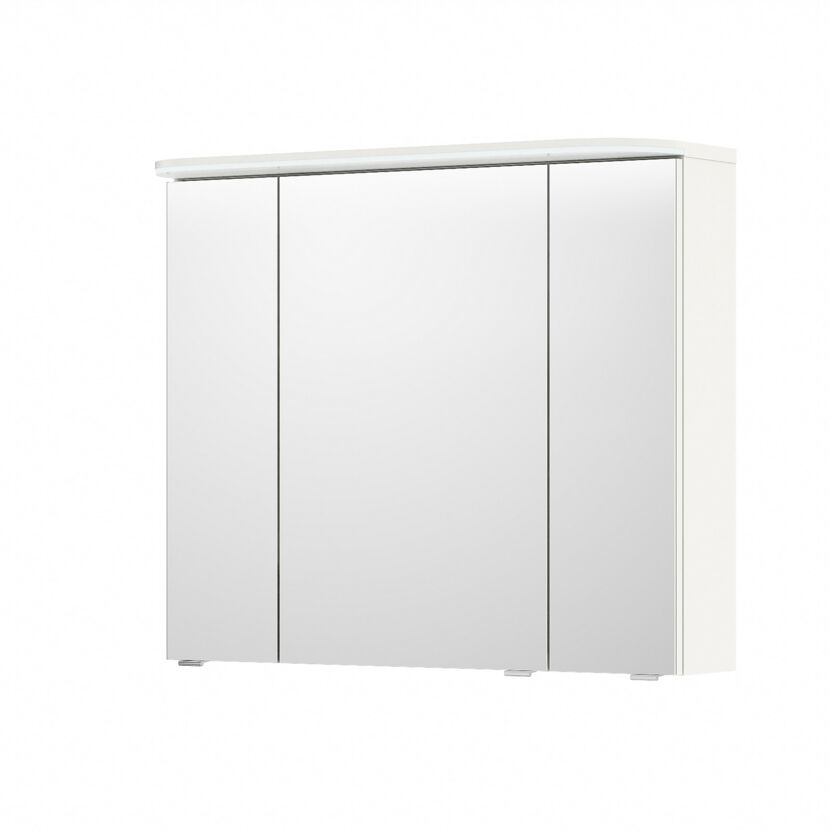 LED-Spiegelschrank ' Jelte' in Weiß Glanz B/H/T 85cm/72,3cm/17cm
