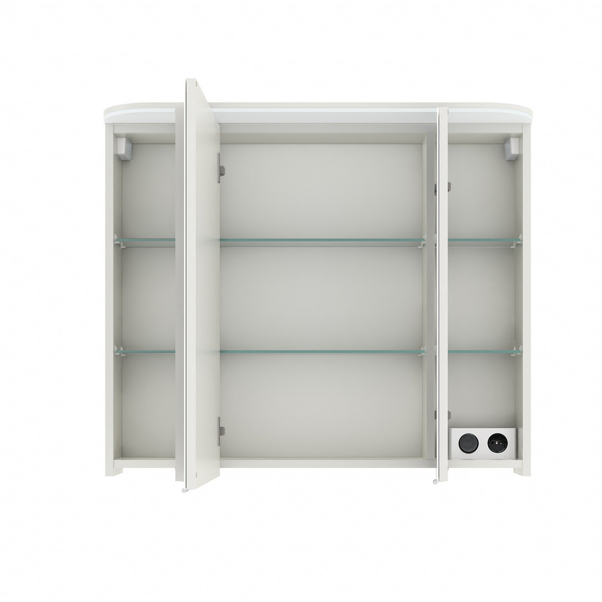 LED-Spiegelschrank ' Jelte' in Weiß Glanz B/H/T 85cm/72,3cm/17cm