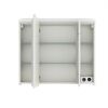 LED-Spiegelschrank ' Jelte' in Weiß Glanz B/H/T 85cm/72,3cm/17cm