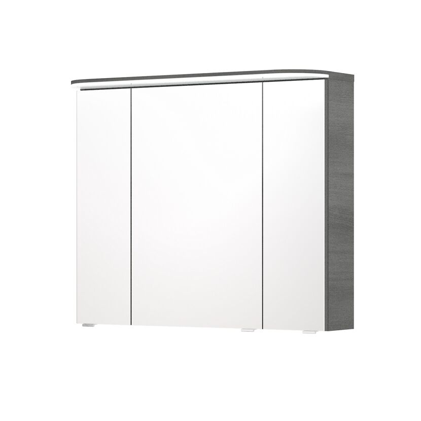 LED-Spiegelschrank ' Jelte' graphitfarben 85 x 72,3 x 17 cm