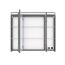LED-Spiegelschrank ' Jelte' graphitfarben 85 x 72,3 x 17 cm
