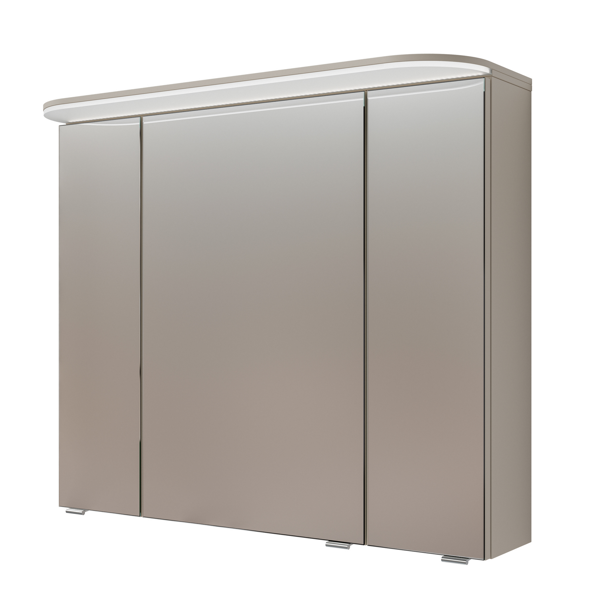 LED-Spiegelschrank ' Jelte' kaschmirfarben matt  85 x 72,3 x 17 cm