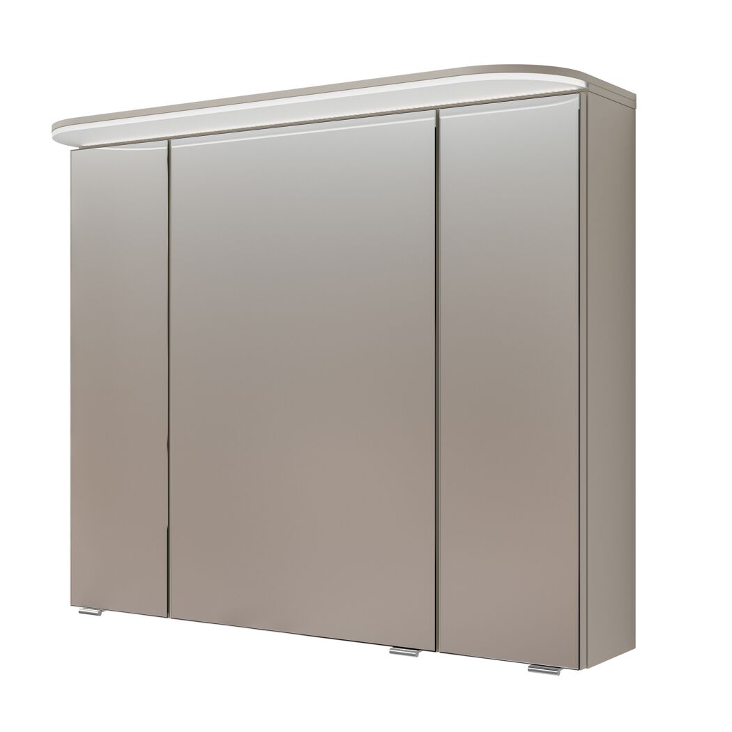 LED-Spiegelschrank ' Jelte' kaschmirfarben matt  85 x 72,3 x 17 cm