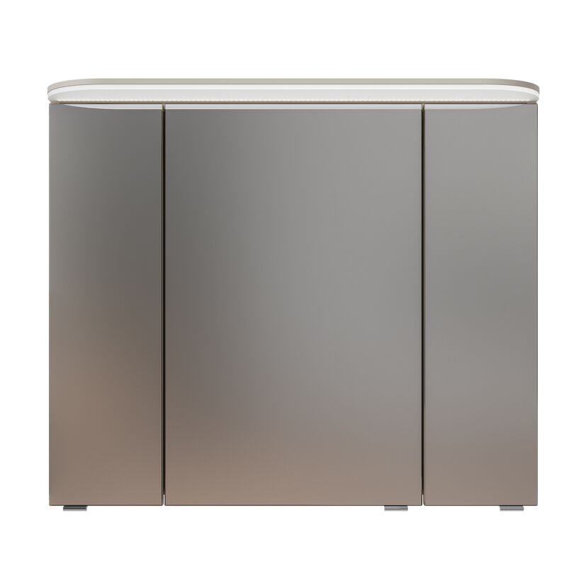 LED-Spiegelschrank ' Jelte' kaschmirfarben matt  85 x 72,3 x 17 cm