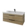 Waschbeckenunterschrank 'Jelte' eichefarben 119 x 48 x 46,9 cm