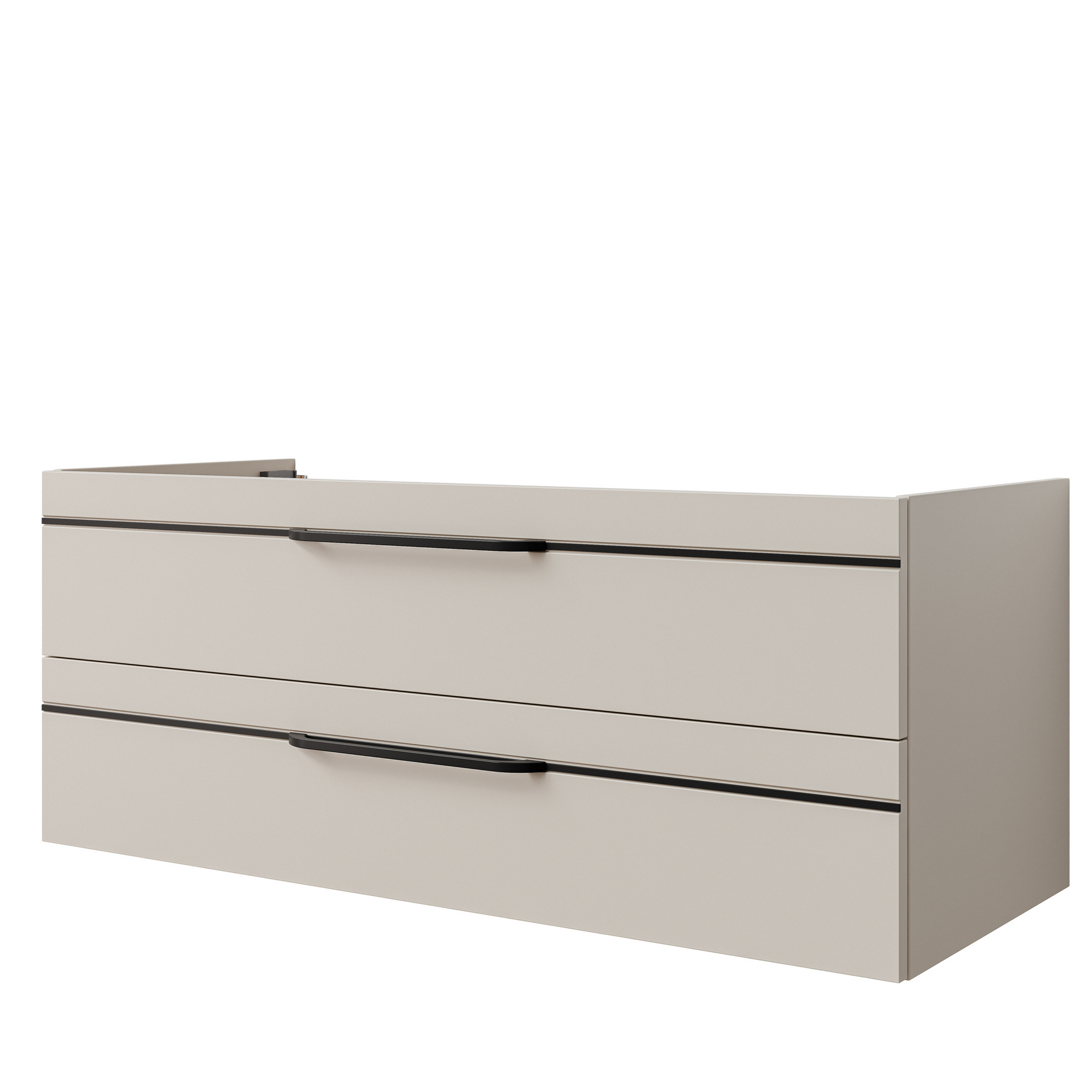 Waschbeckenunterschrank 'Jelte' kaschmirfarben matt 119 x 48 x 46,9 cm