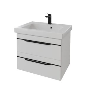 Waschbeckenunterschrank 'Jelte' in Weiß Hochglanz 60 x 48 x 42 cm