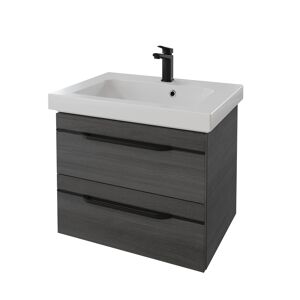 Waschbeckenunterschrank 'Jelte' graphitfarben 60 x 48 x 42 cm
