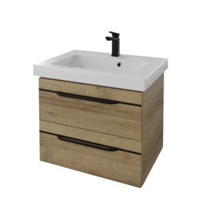 Waschbeckenunterschrank 'Jelte' in Weiß Hochglanz 60 x 48 x 42 cm