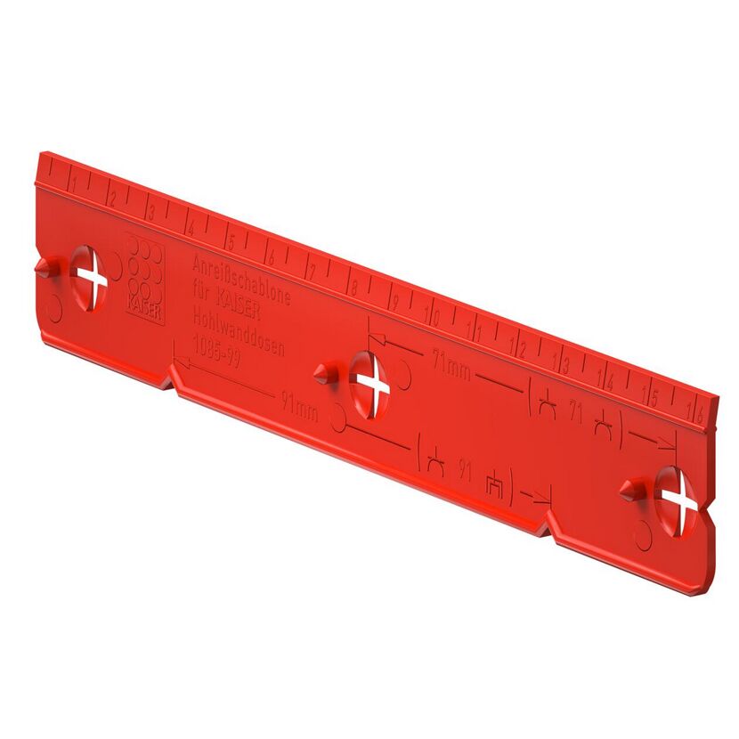 Rote KAISER Hohlwand-Schablone 71 mm