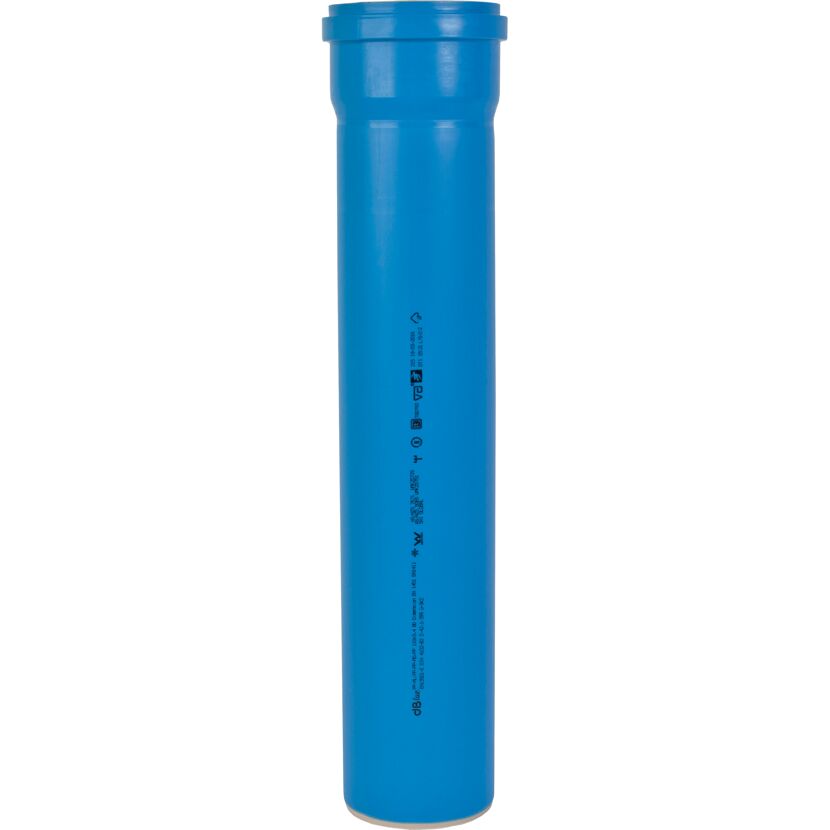 Schalldämmrohr 'dBlue' mit Steckmuffe DN 50, 1000 mm