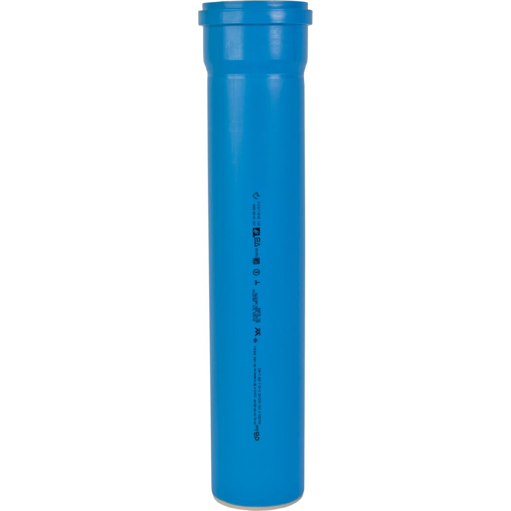 Schalldämmrohr 'dBlue' mit Steckmuffe DN 50, 2000 mm