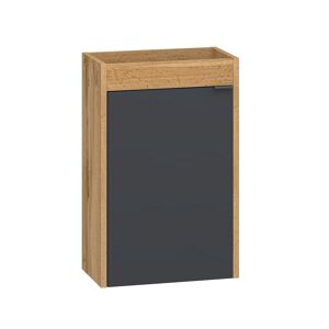 Waschbecken mit Unterschrank 'Benita' eichefarben, schwarz 40 x 66 x 22 cm