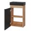 Waschbecken mit Unterschrank 'Benita' eichefarben, schwarz 40 x 66 x 22 cm