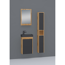 Waschbecken mit Unterschrank 'Benita' eichefarben, schwarz 40 x 66 x 22 cm
